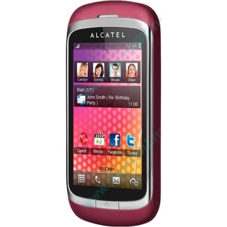 Красно-розовый телефон Alcatel One Touch 818 (Дрезна)