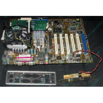 Материнская плата Asus P4PE (FireWire) с процессором Intel Pentium-4 2.4GHz s.478 и памятью 768Mb DDR1 Б/У (Дрезна)