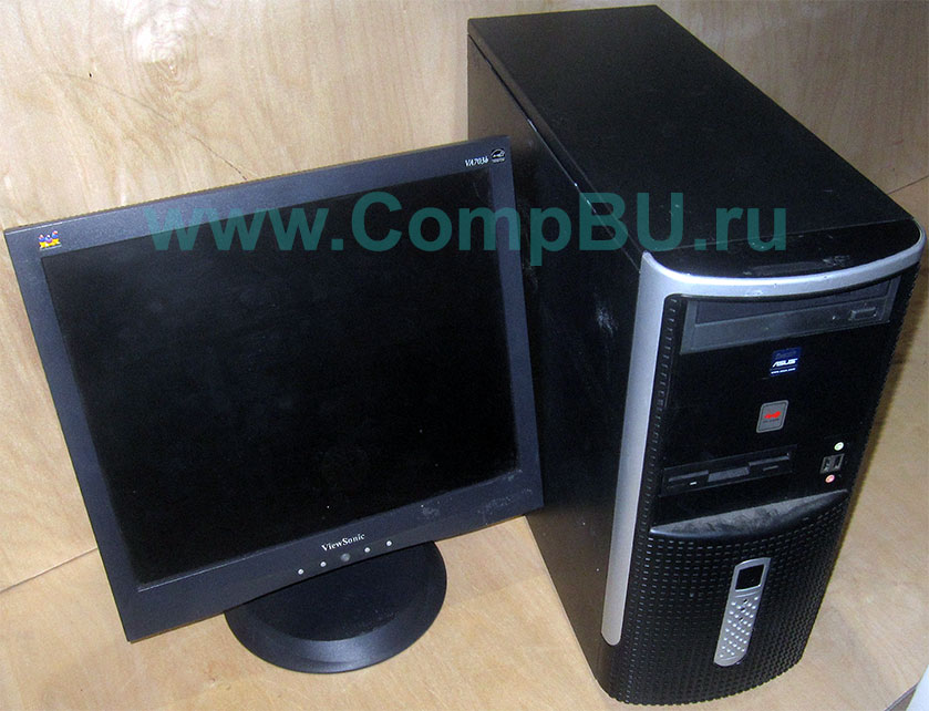 Комплект: одноядерный компьютер Intel Pentium-4 с 1Гб памяти и 17 дюймовый ЖК монитор (Дрезна)